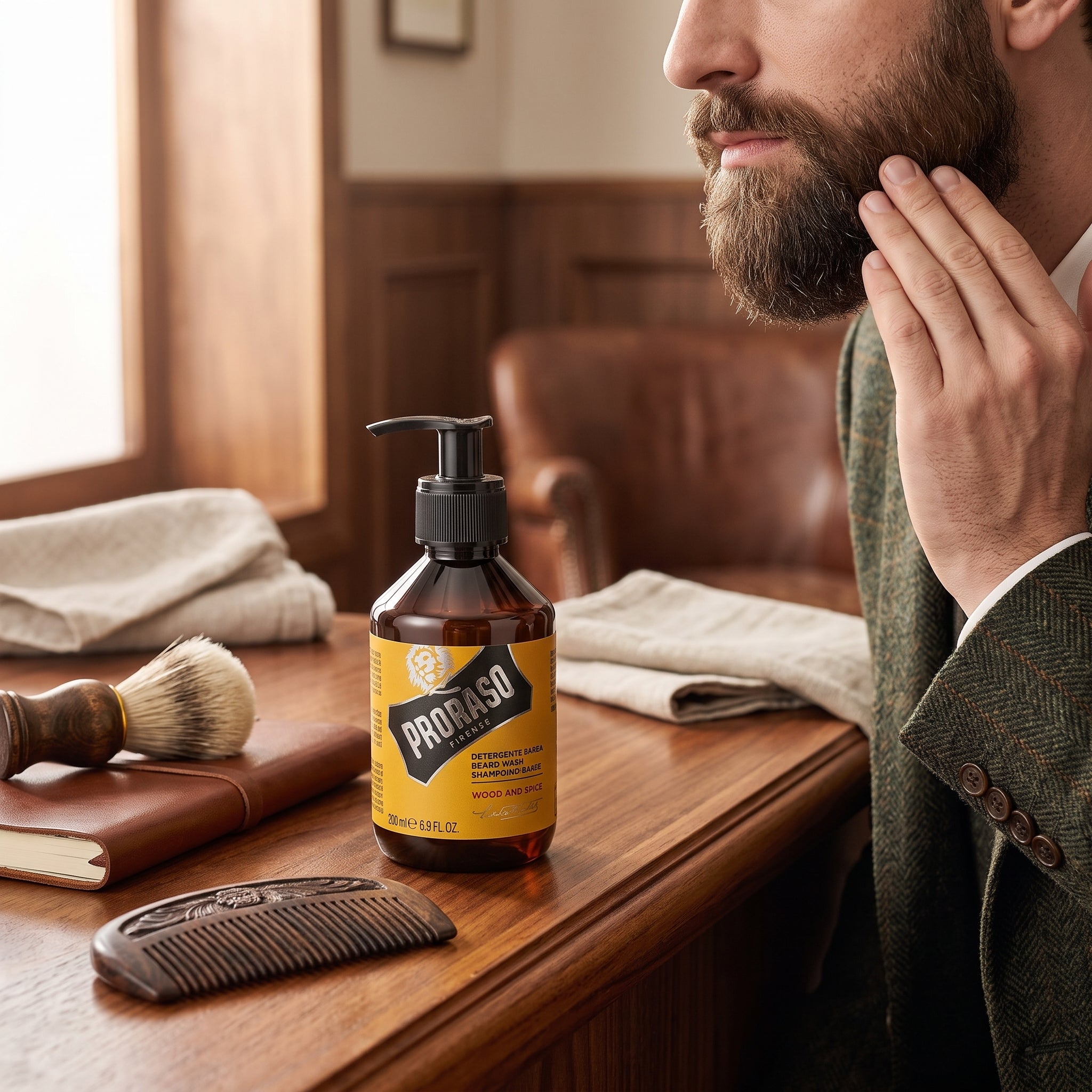 PRORASO Wood And Spice Beard Wash