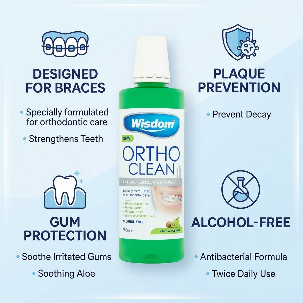Wisdom Ortho Clean Mouthwash (500ml)