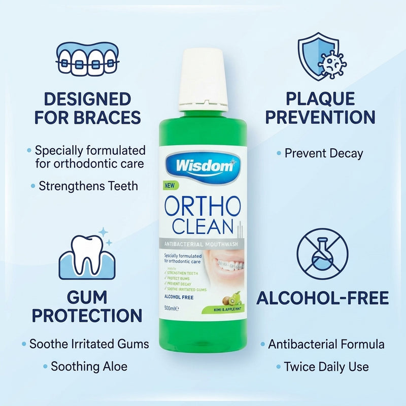 Wisdom Ortho Clean Mouthwash (500ml)