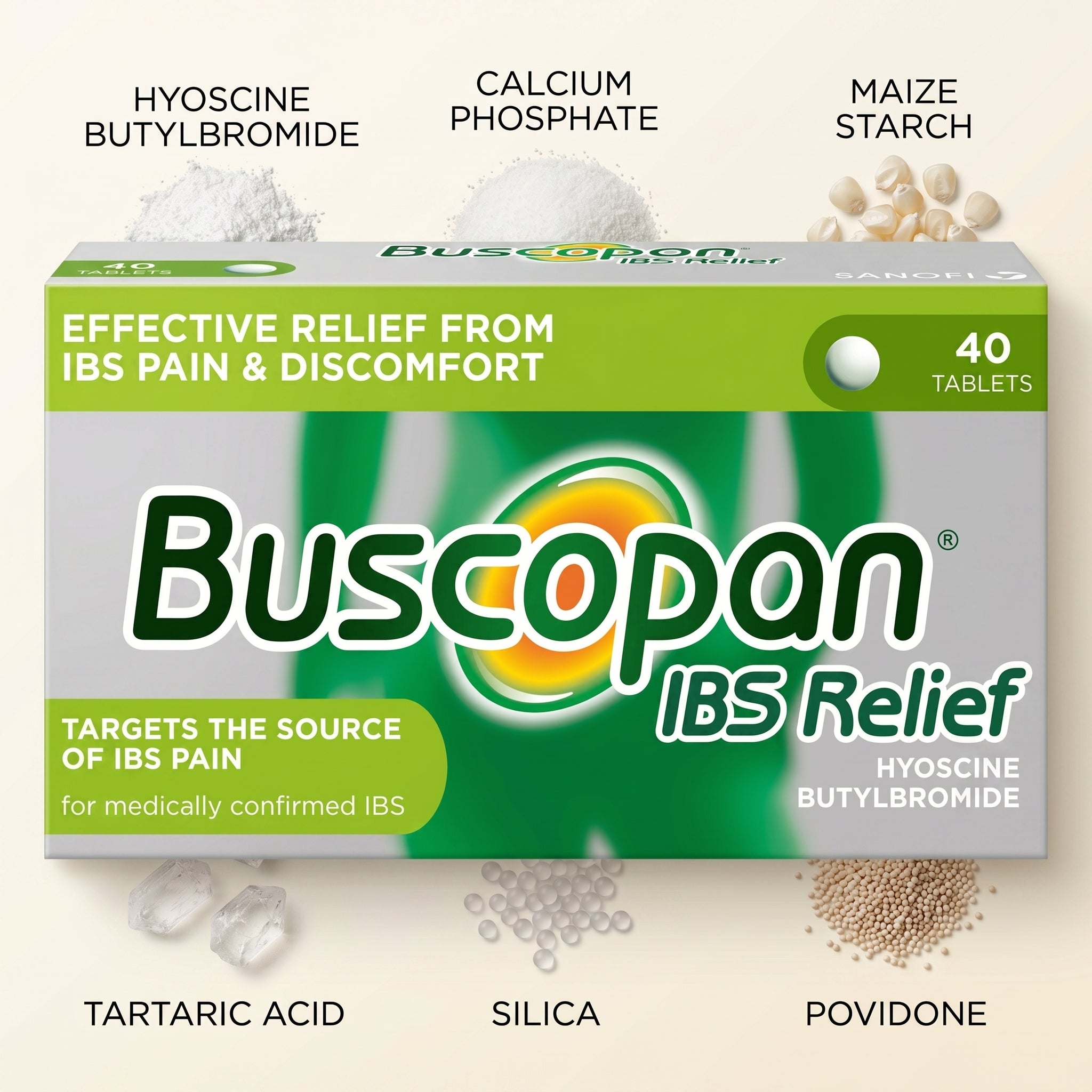 Buscopan IBS Relief Hyoscine Butylbromide 40Tabs