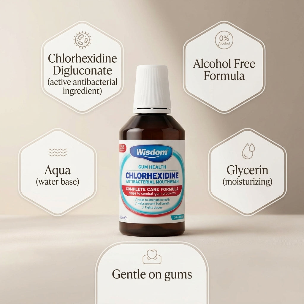 Wisdom Chlorhexidine Original Alcohol Free 300ml