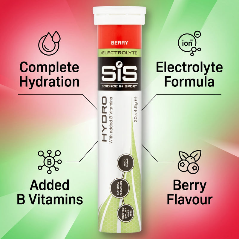 Science In Sport SiS GO Hydro Hydration Tablets Berry 20 x 4.3g