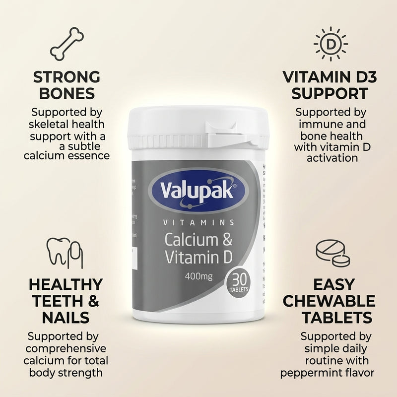 Valupak Calcium & Vitamin D 30tabs