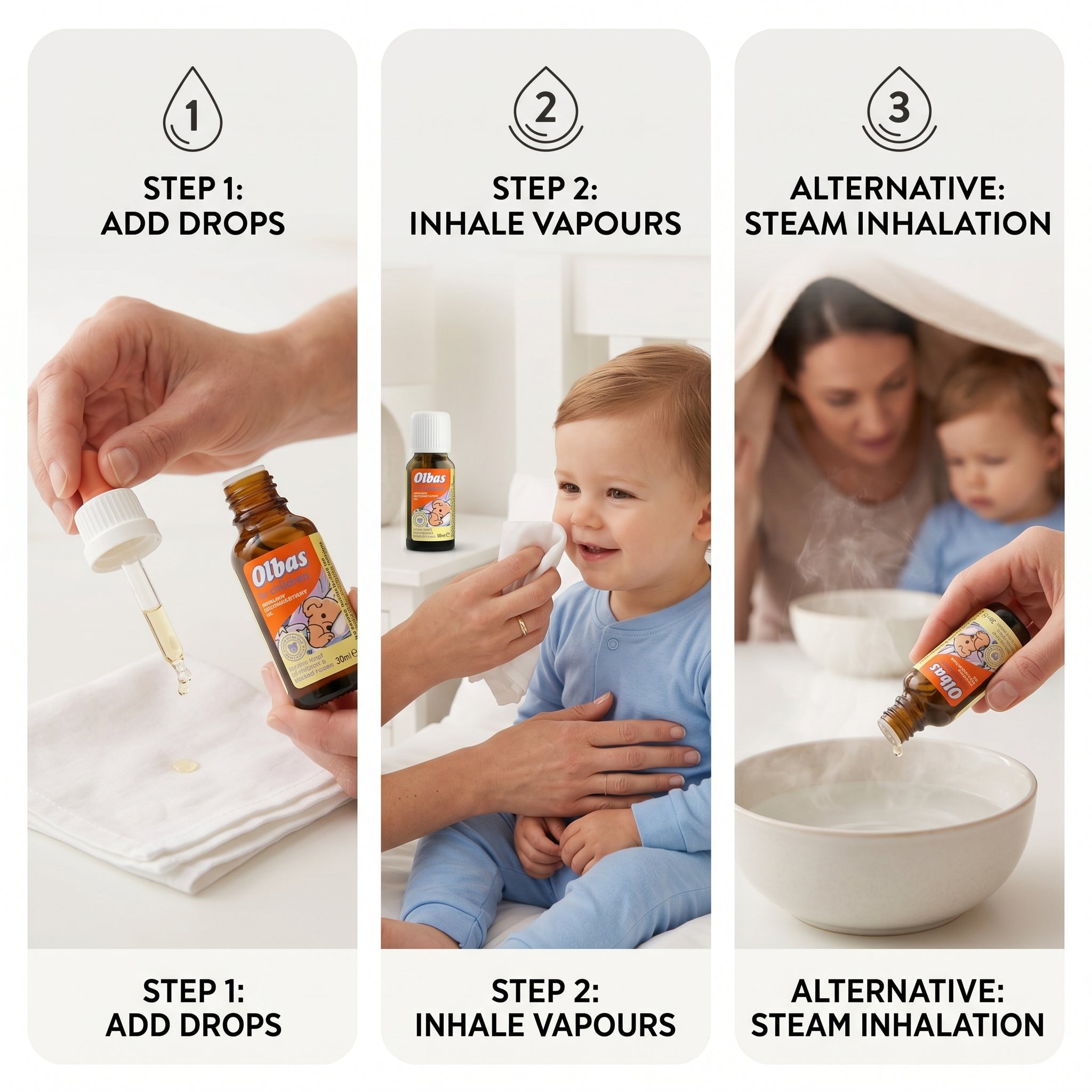 Olbas for Children Inhalant Decongestant Oil For The Relief Of Blocked Nose 30ml