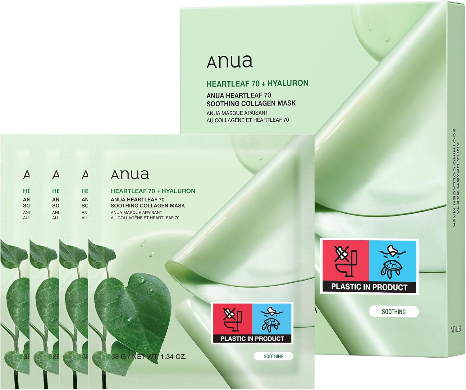 Anua Heartleaf 70 + Hyaluron Soothing Collagen Mask