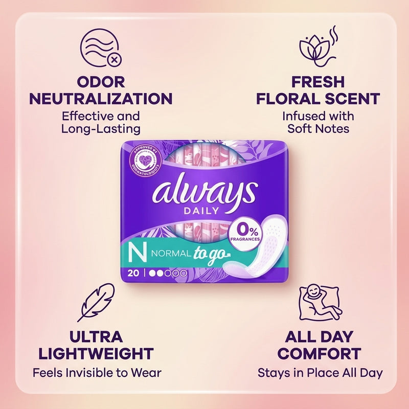 Always Daily Liners Normal 20 Liners