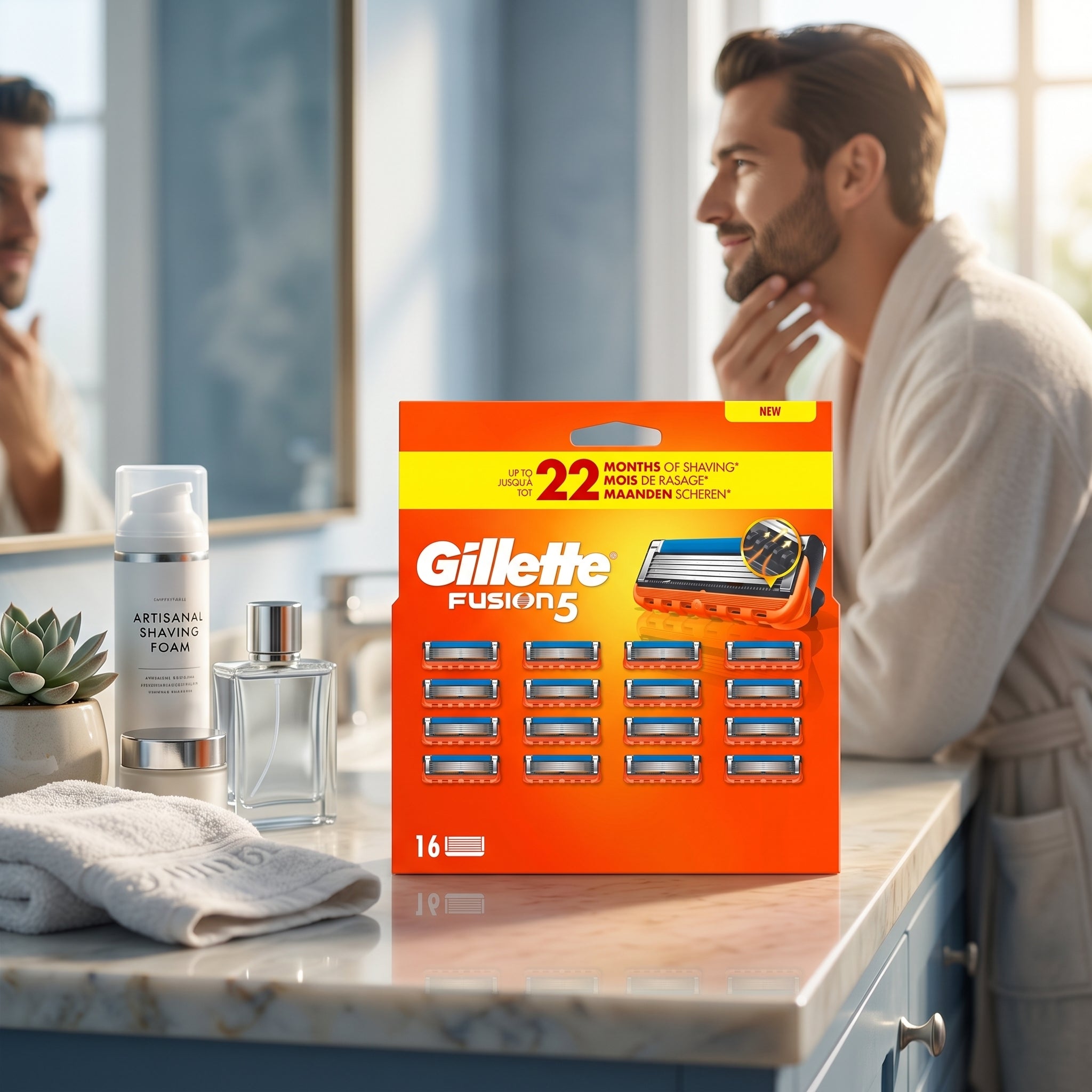 Gillette Fusion5 Razor Refills & Precision Trimmer 16 Blades