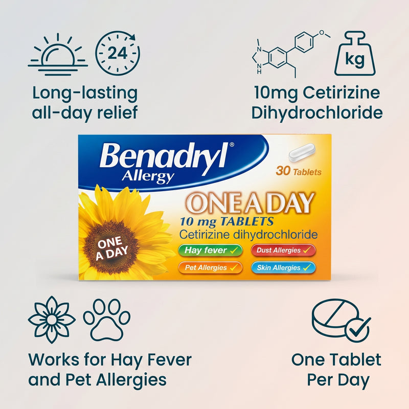 Benadryl Allergy One a Day Tablets 30tabs