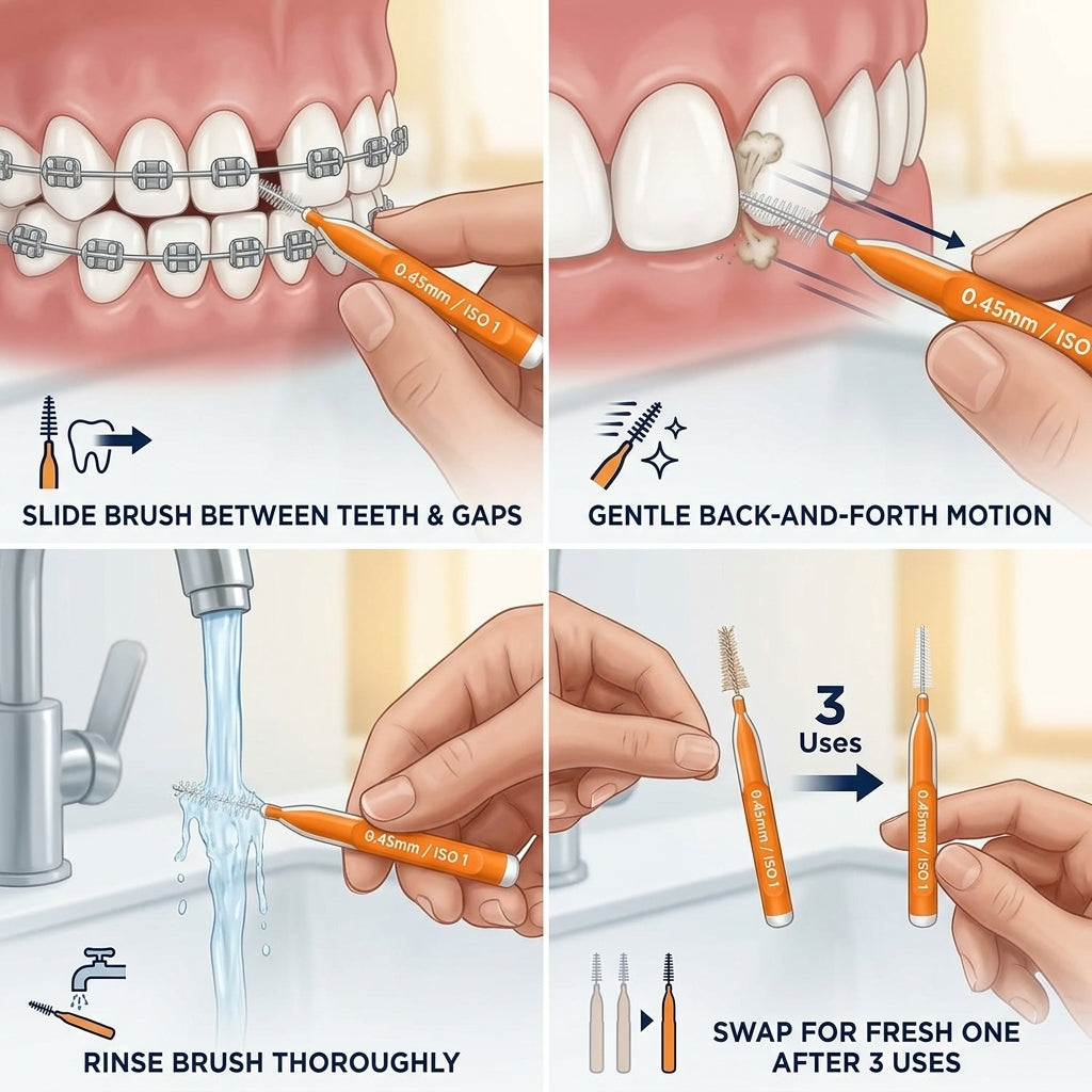 Dentek Interdental Brushes 0.45mm ISO 1