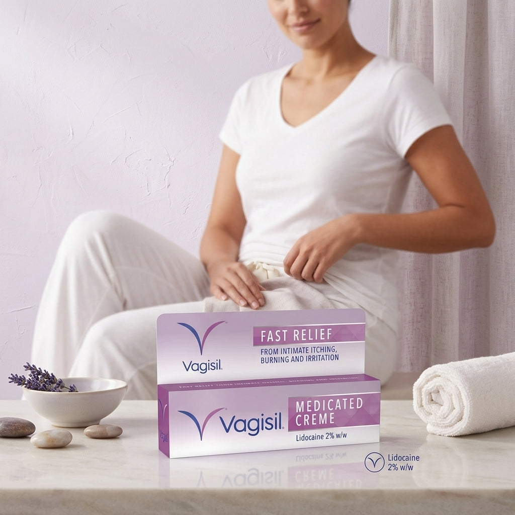 Vagisil Medicated Cream Fast Relief From Feminine Itching 30g