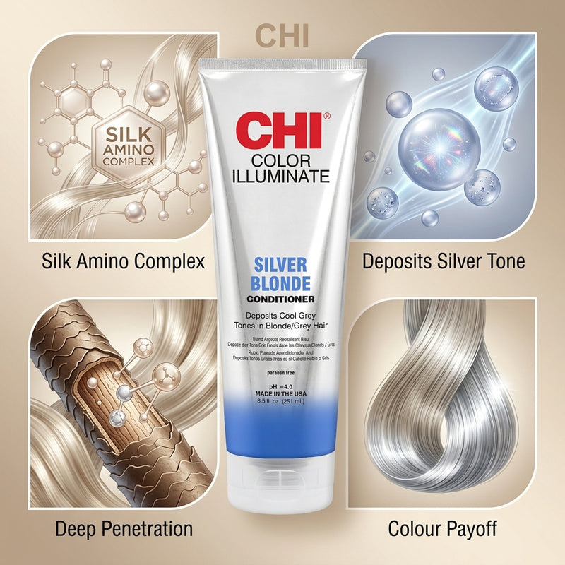 CHI COLOR ILLUMINATE CONDITIONER - SILVER BLOND 251ML