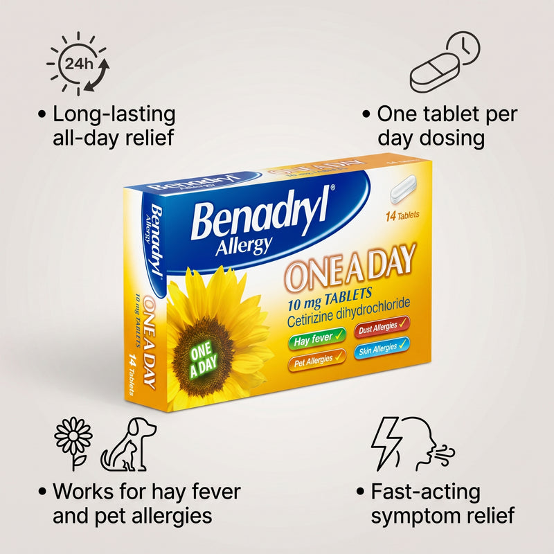 Benadryl Allergy One-A-Day Tablets 14tabs