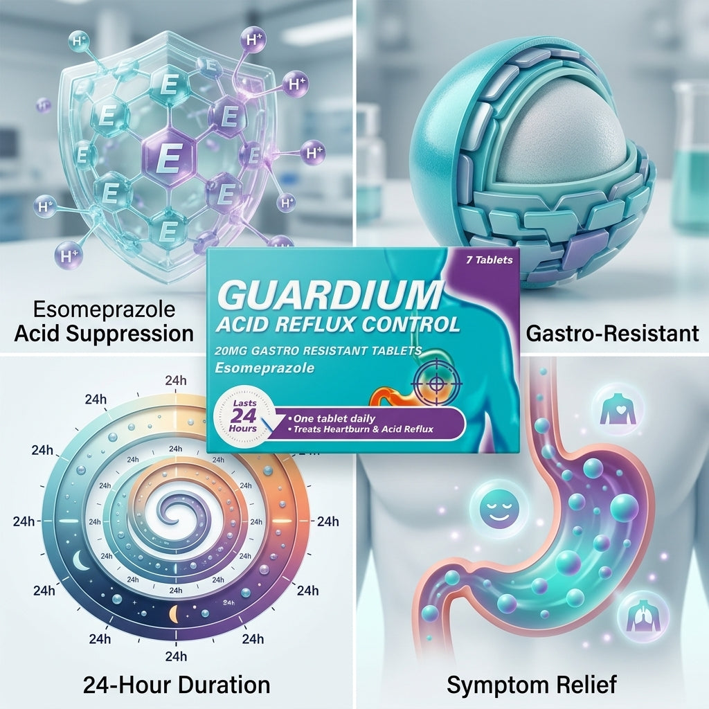 Guardium Acid Reflux Control 20mg Gastro-Resistant Tablets 7tab