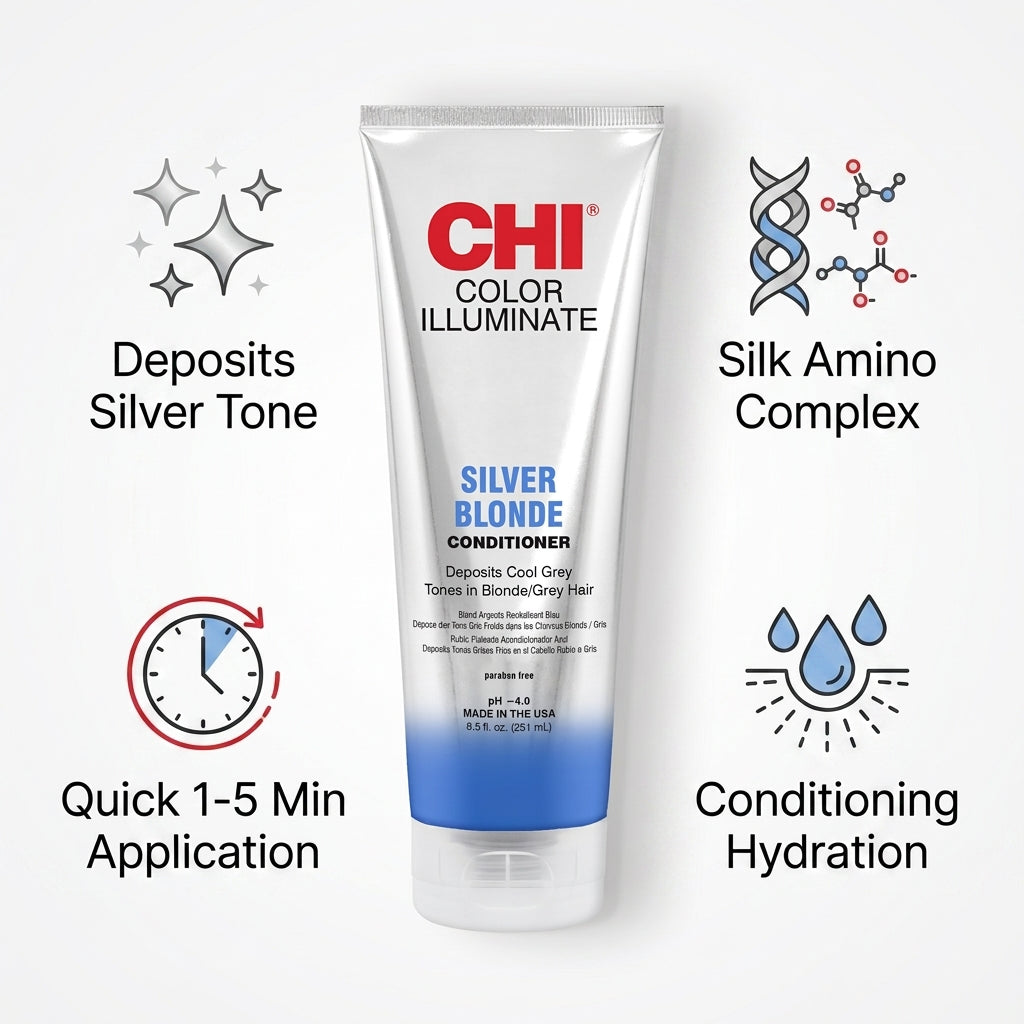 CHI COLOR ILLUMINATE CONDITIONER - SILVER BLOND 251ML