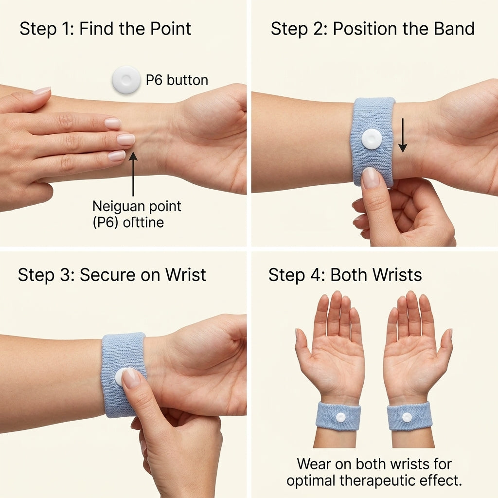 Sea-Band Travel & Motion Sickness and Nausea Relief Acupressure Wristband - Adult (Grey), 1 Pair