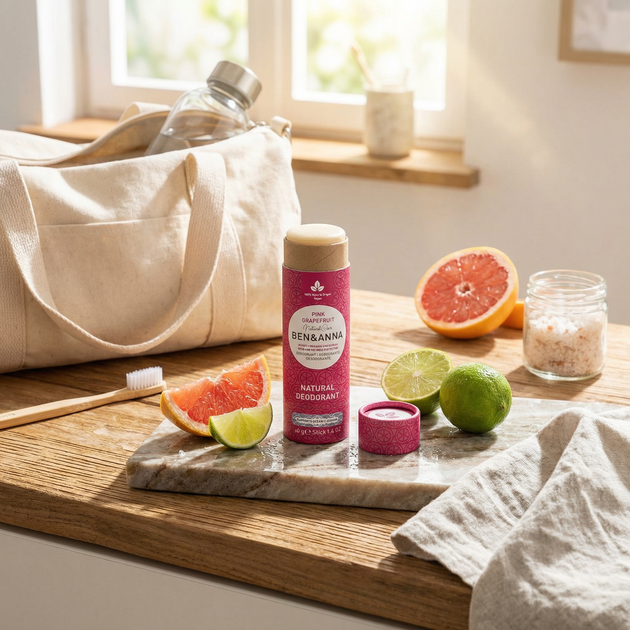 Ben & Anna Pink Grapefruit Deodorant Tube 40g