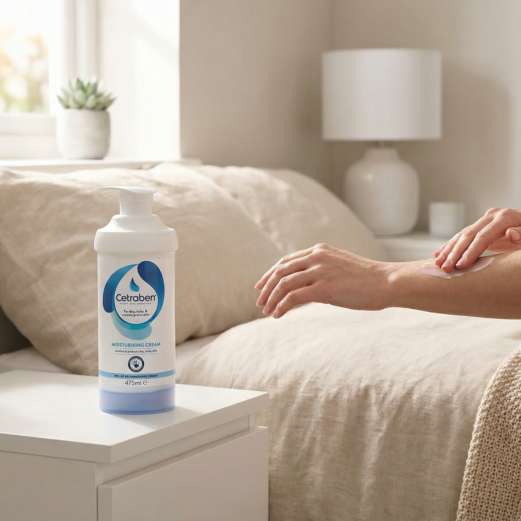 Cetraben Moisturising Cream, For Dry, Itchy, Sensitive & Eczema-Prone Skin, Fragrance Free, 1 x 475ml