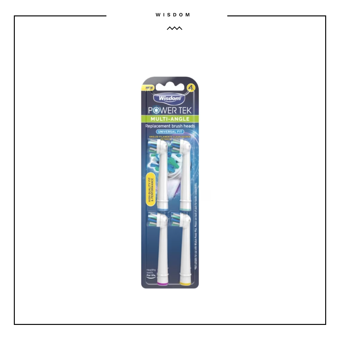 Wisdom Power tech Whitening Replacement brush Heads