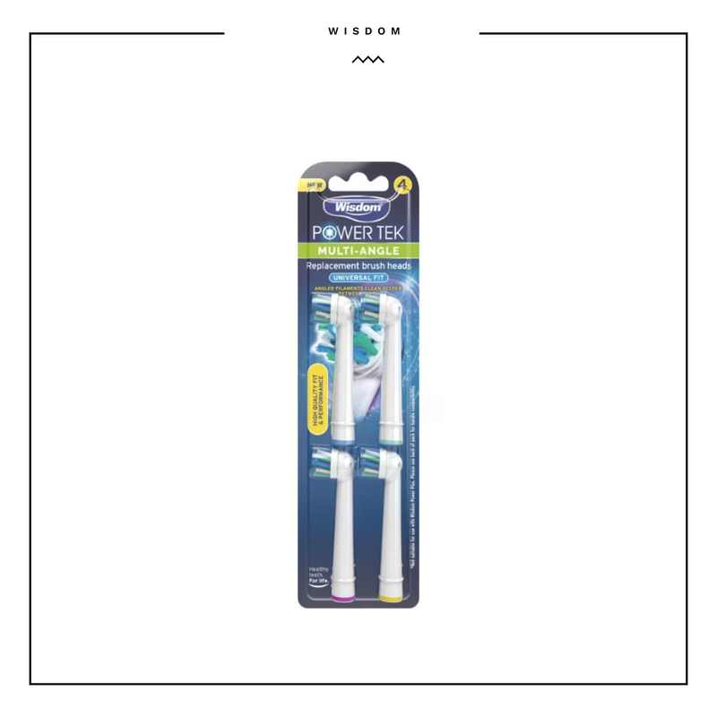 Wisdom Power tech Whitening Replacement brush Heads