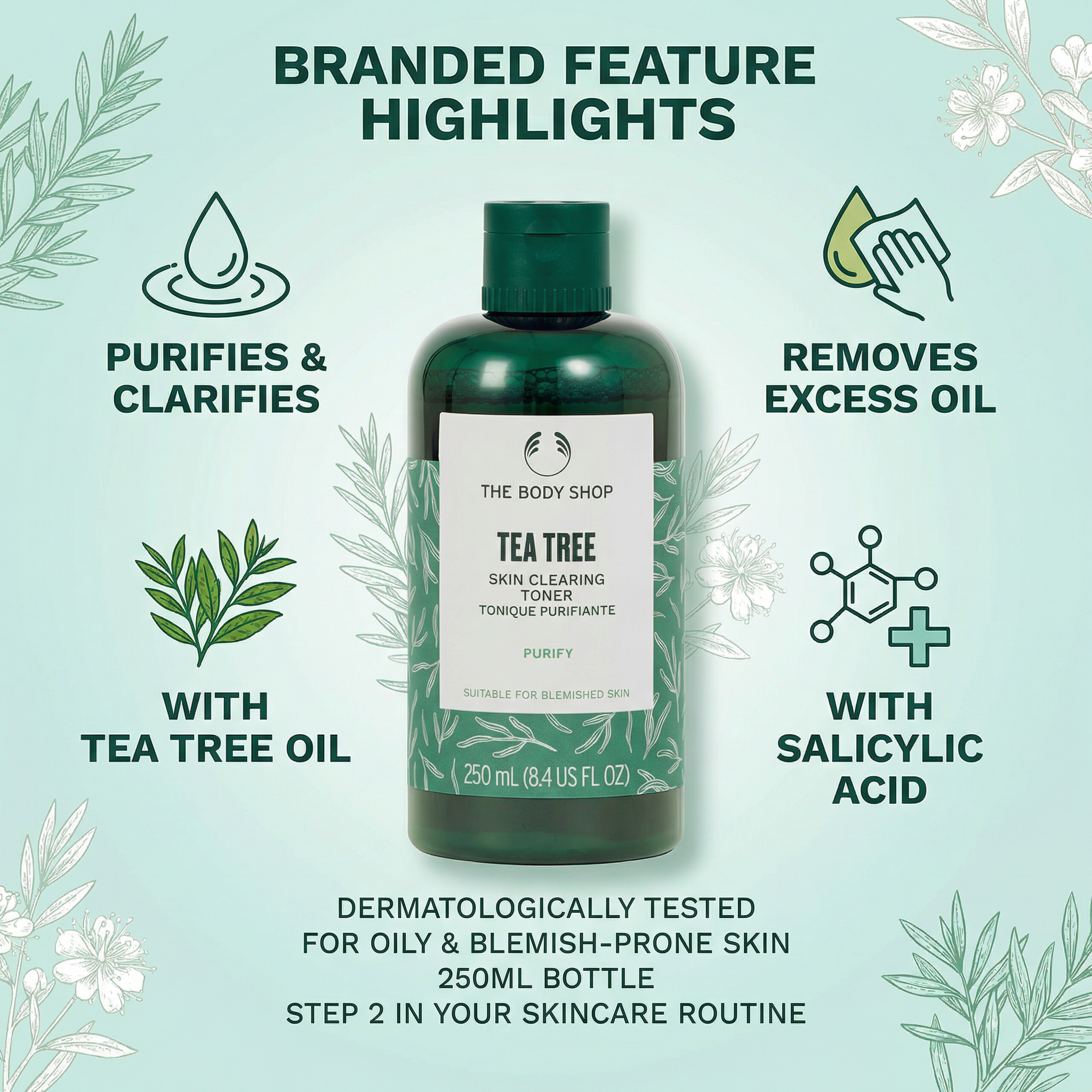 The Body Shop Tea Tree Skin Clearing Toner (1x 250ml)