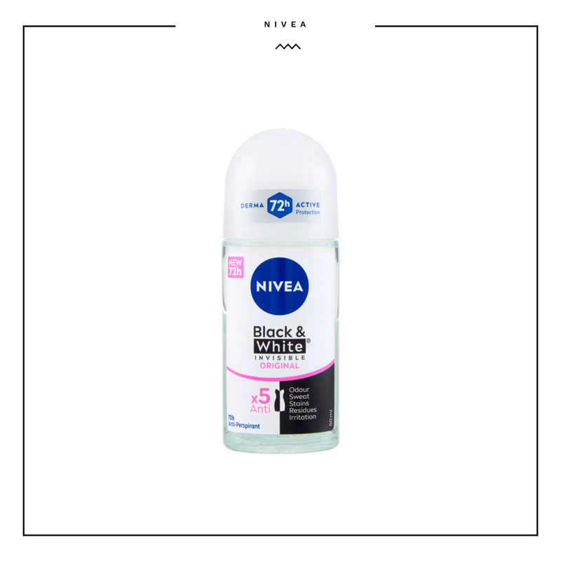 Nivea Black and White Invisible Original Anti-Perspirant Roll-On 50ml