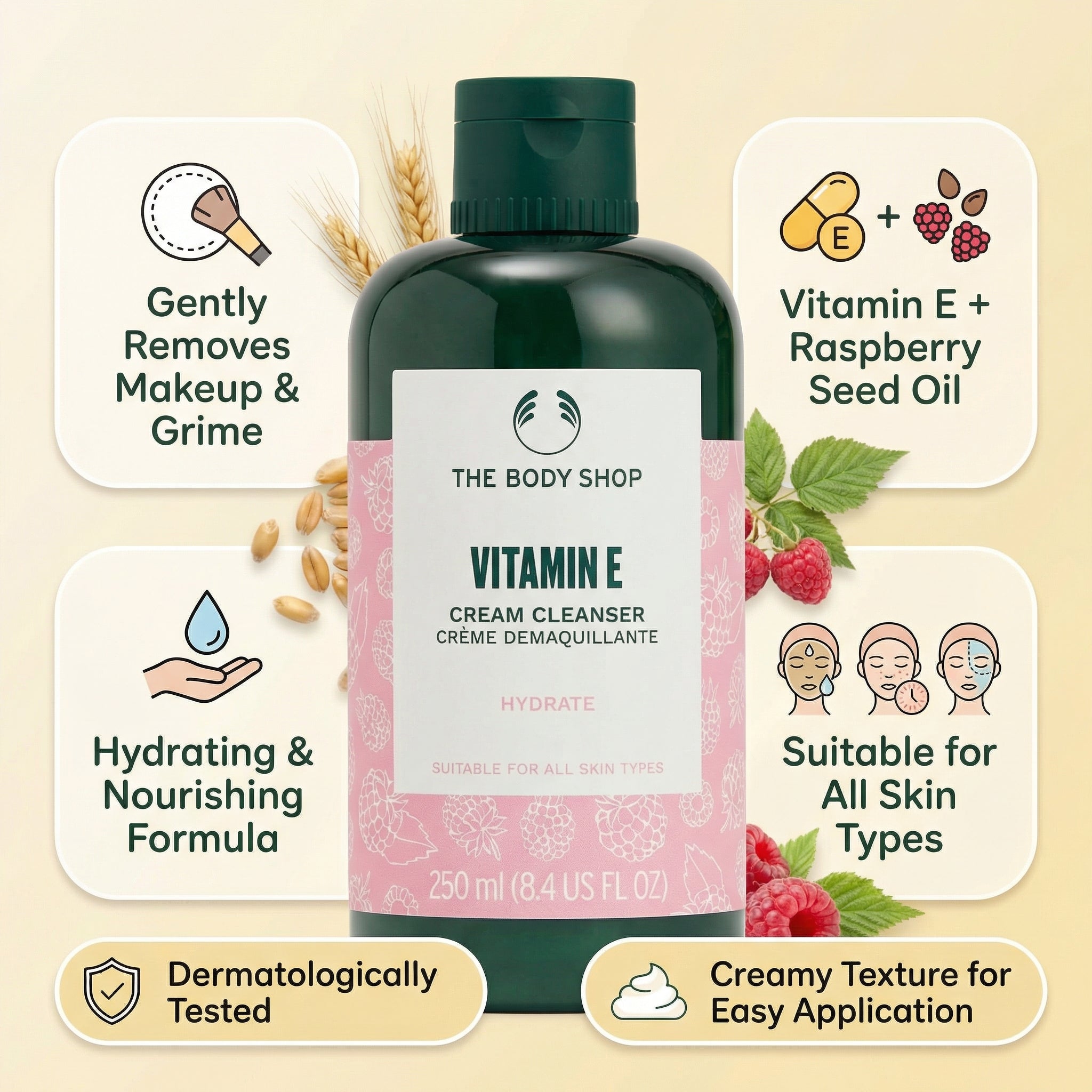 The Body Shop Vitamin E Cream Cleanser (1x 250ml)