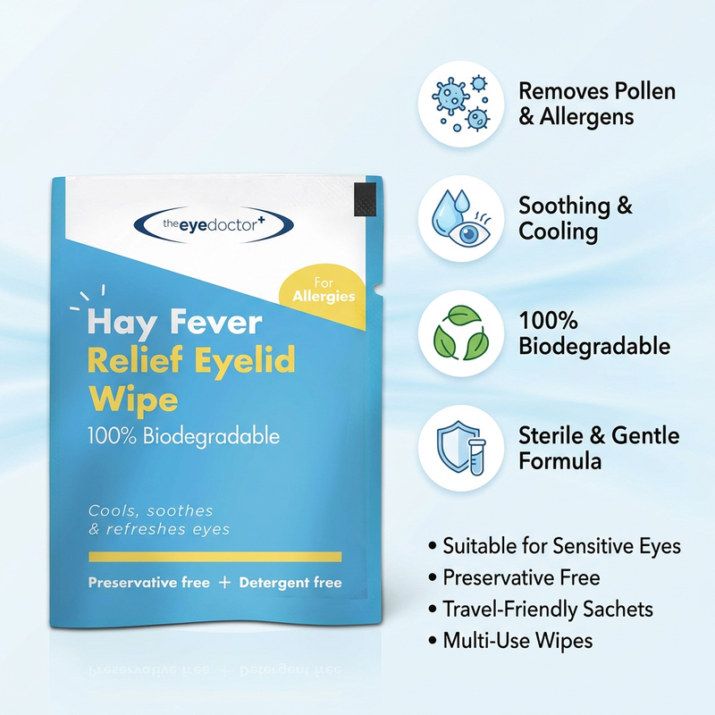 Eye Doctor Allergy Biodegradable hayfever wipes