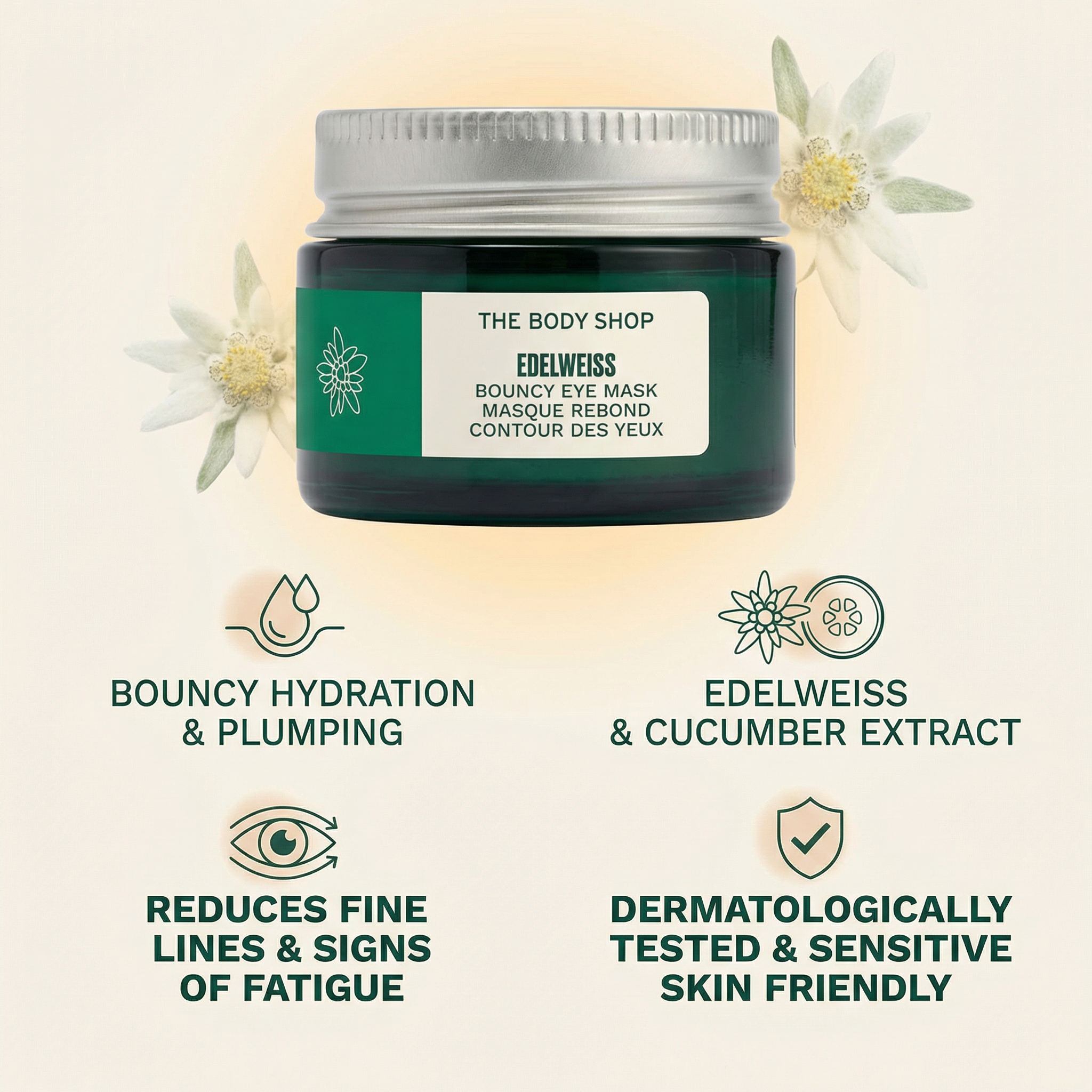 The Body Shop Edelweiss Bouncy Eye Mask 20 ml