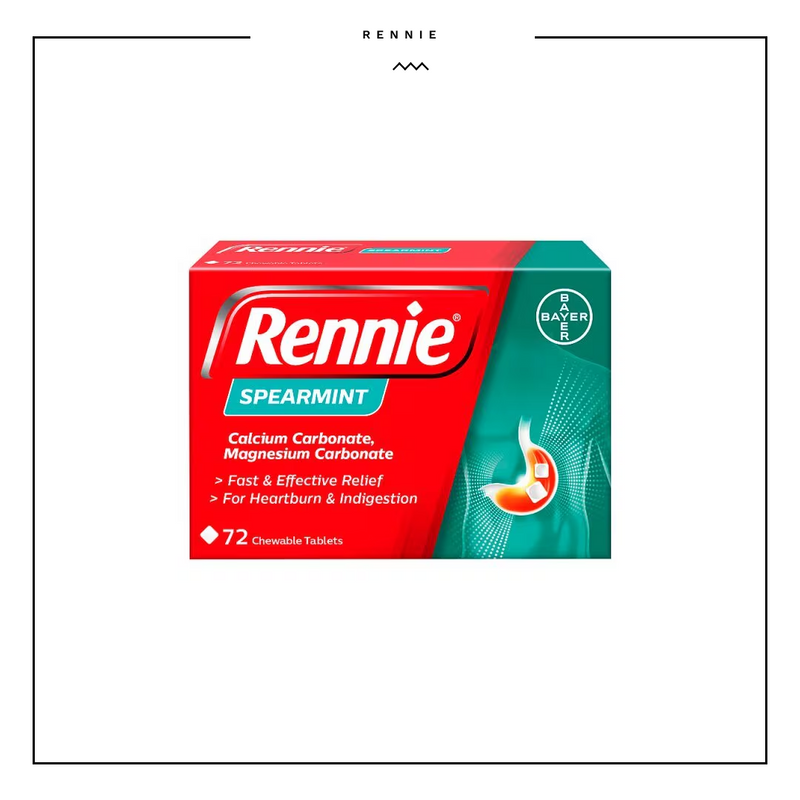 Rennie Spearmint 72 Tablets