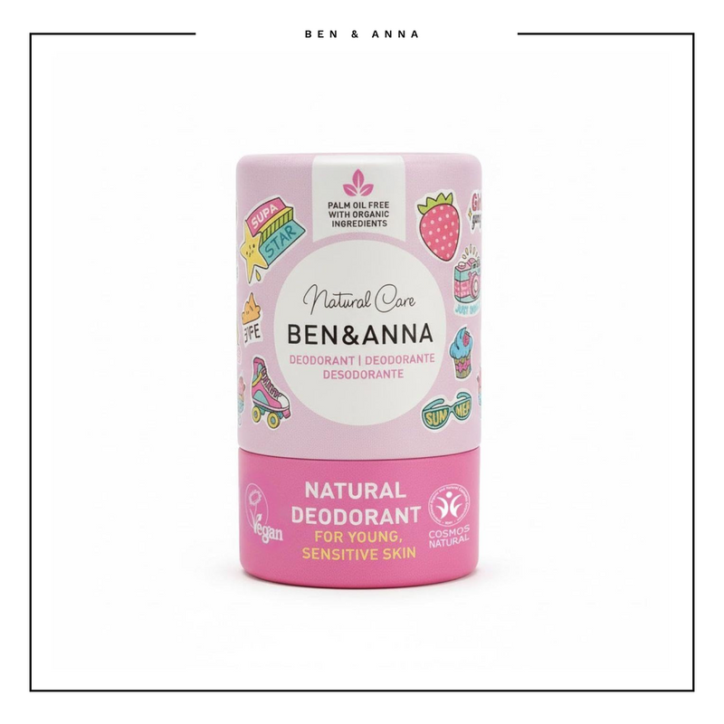 Ben & Anna Kids Deodorant Pink Paper Tube, 25g