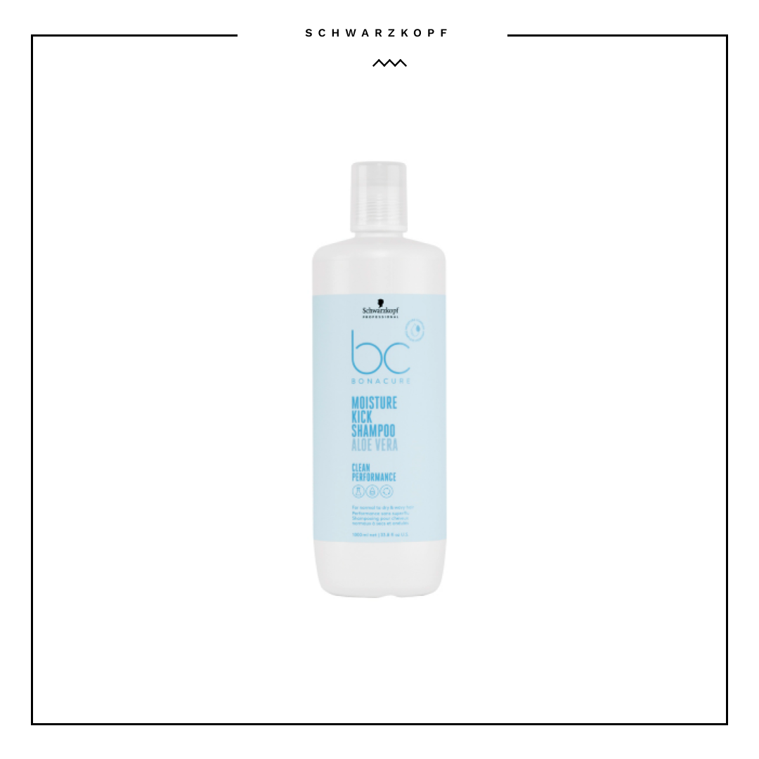 Schwarzkopf Professional Bc Moisture Kick Hydrating Shampoo For Normal And Dry, Brittle Or Curly Hair 1000ml