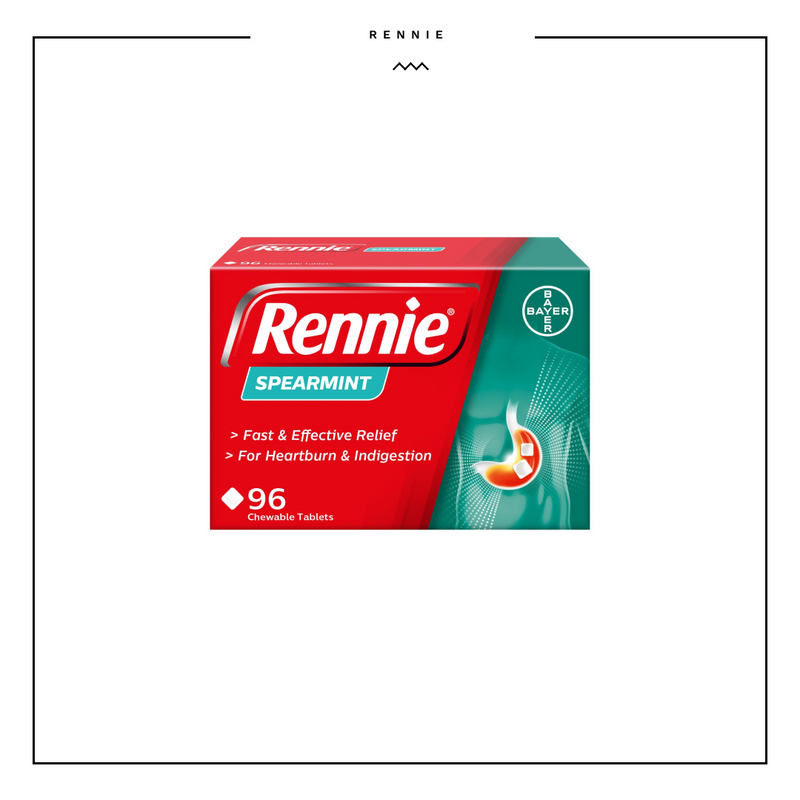 Rennie Spearmint Antacid Tablets 96tabs