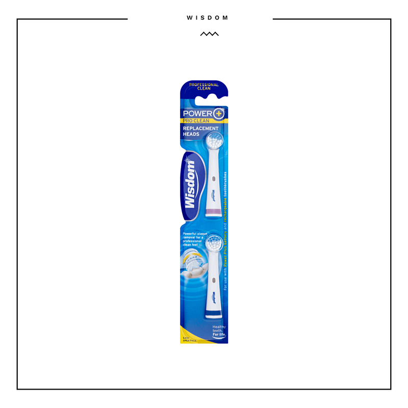 Wisdom Power Plus Electric Toothbrush Replacement Heads 2Pcs