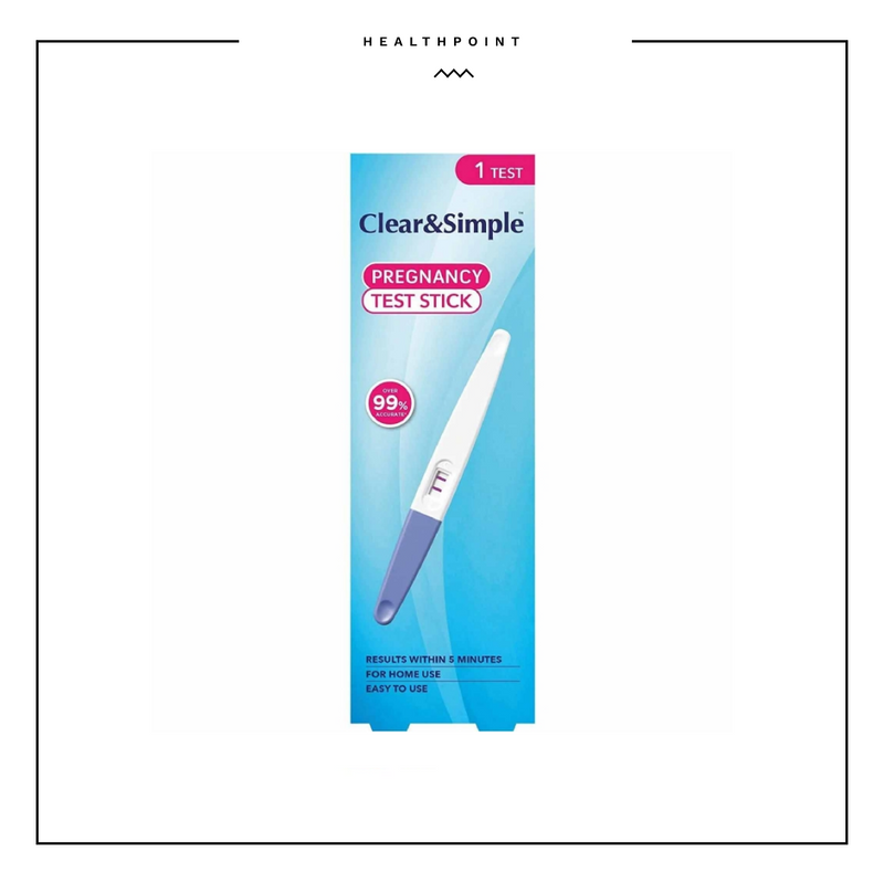 Clear And Simple Pregnancy Test Stick Midstream Single