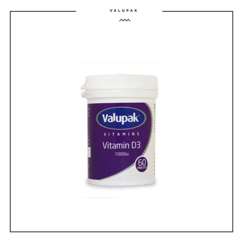 Valupak Vitamin D3 1000iu Tablets 60tabs