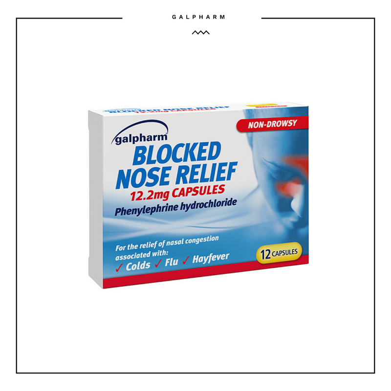 Galpharm Blocked Nose Relief Capsule 12 Capsules