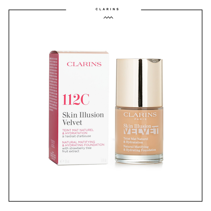Clarins 112C Skin Illusion Velvet Foundation 30 ml