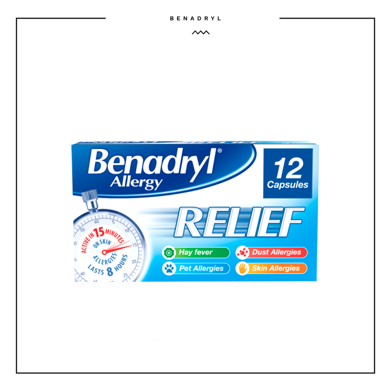Benadryl Allergy Relief Capsules 12s