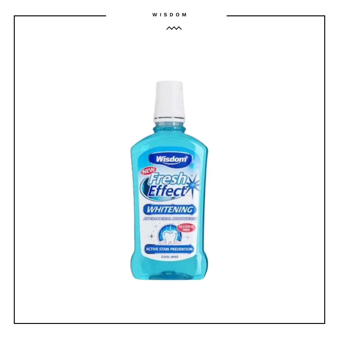 Wisdom Mouthwash Whitening Cool Mint 500Ml