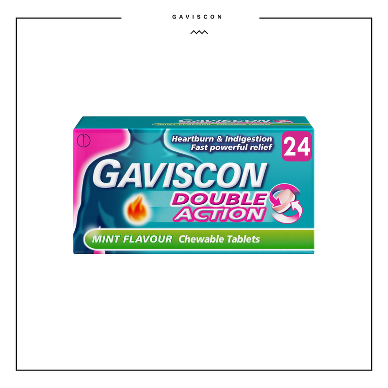 Gaviscon Double Action Mint Flavour 24 Chewable Tablets