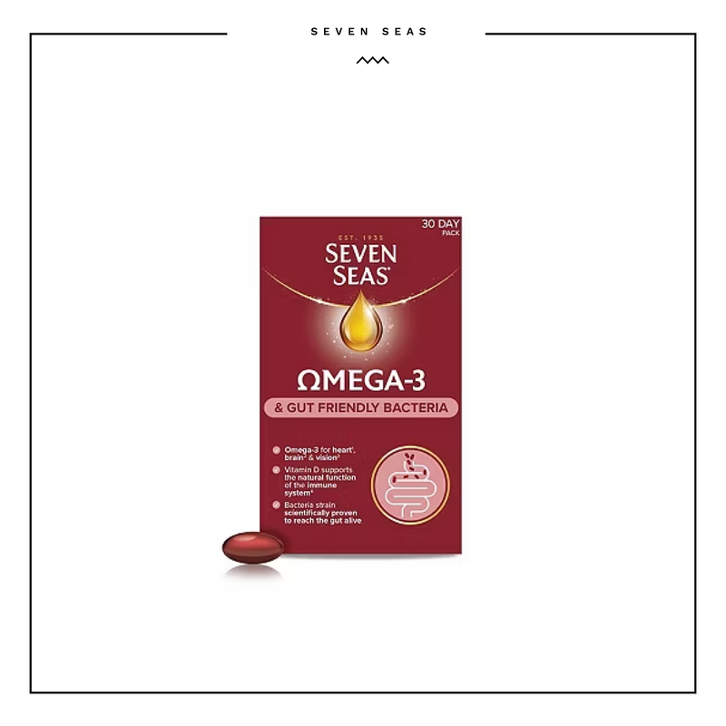 Seven Seas Omega-3 & Gut Friendly Bacteria 30 Day Pack