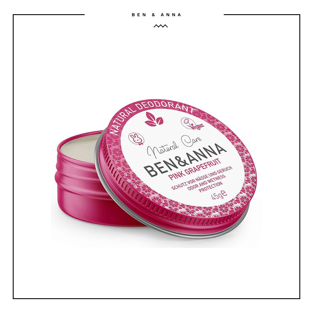Ben & Anna Pink Grapefruit Natural Soda Deodorant Tin 45g
