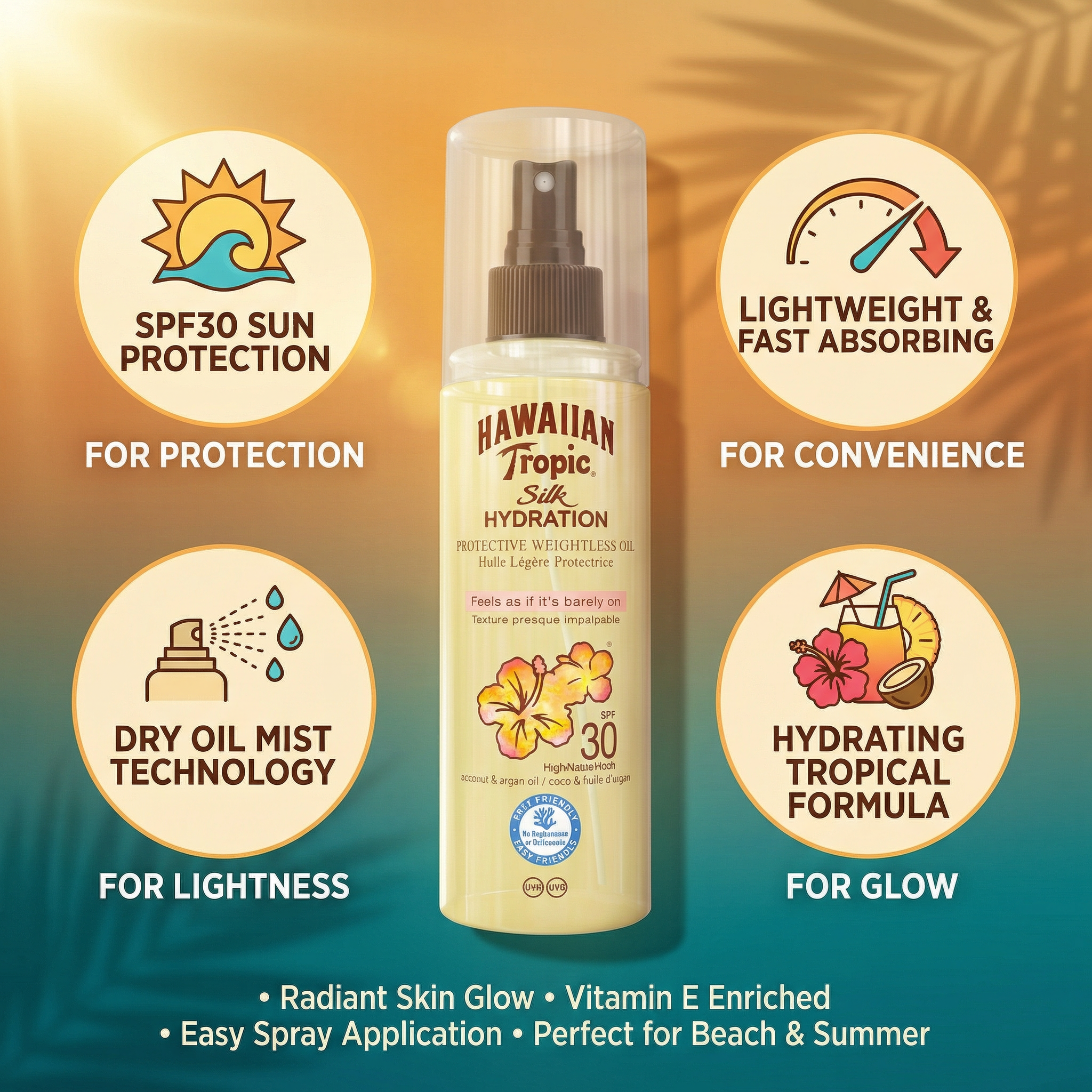 Haiwaiian Tropic 150ml Mist Spf30