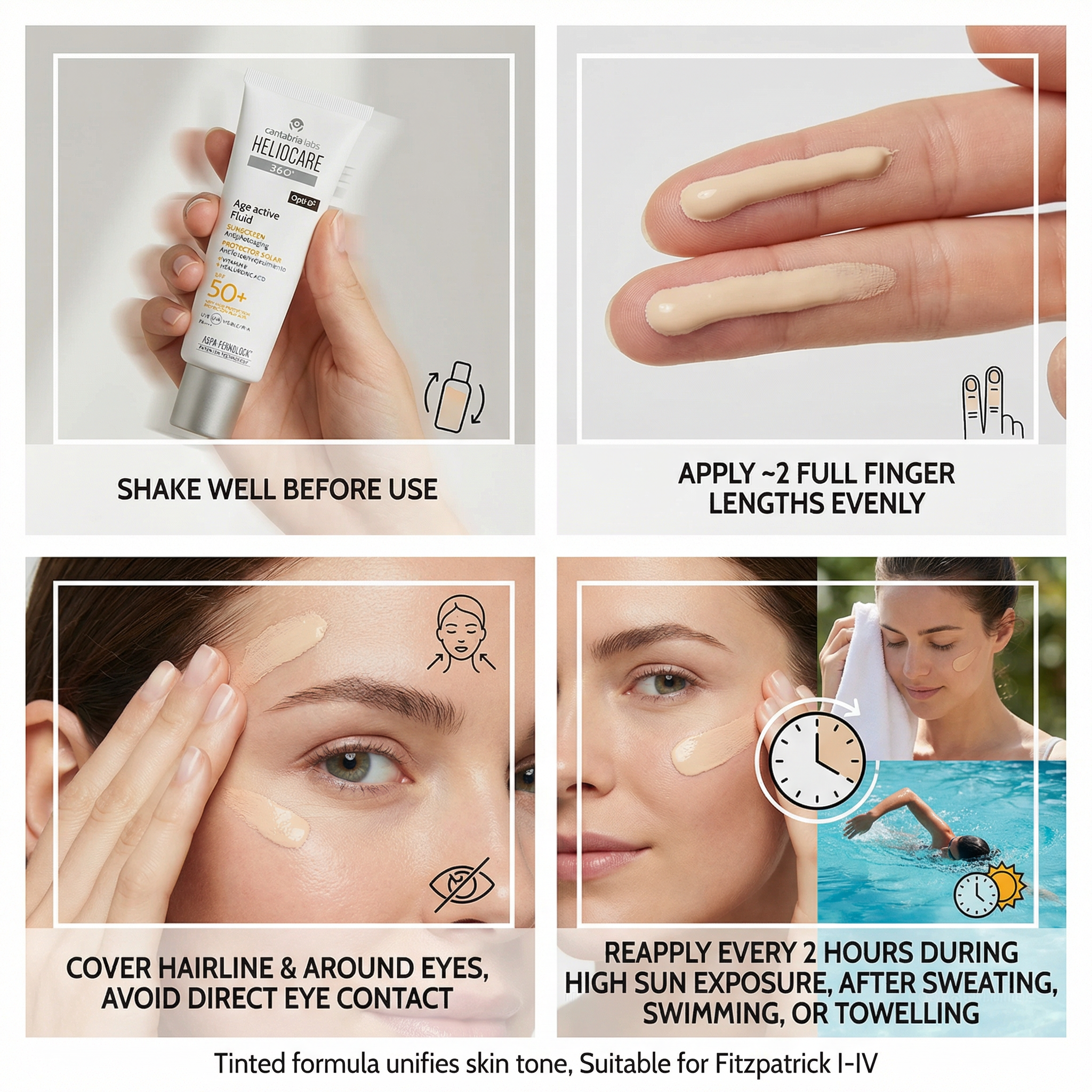 Heliocare 360 Age active Fluid Sunscreen protector solar SPF 50 PA++++ 50ml