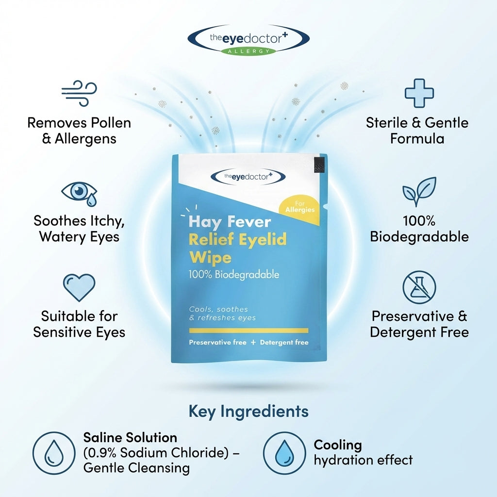 Eye Doctor Allergy Biodegradable hayfever wipes