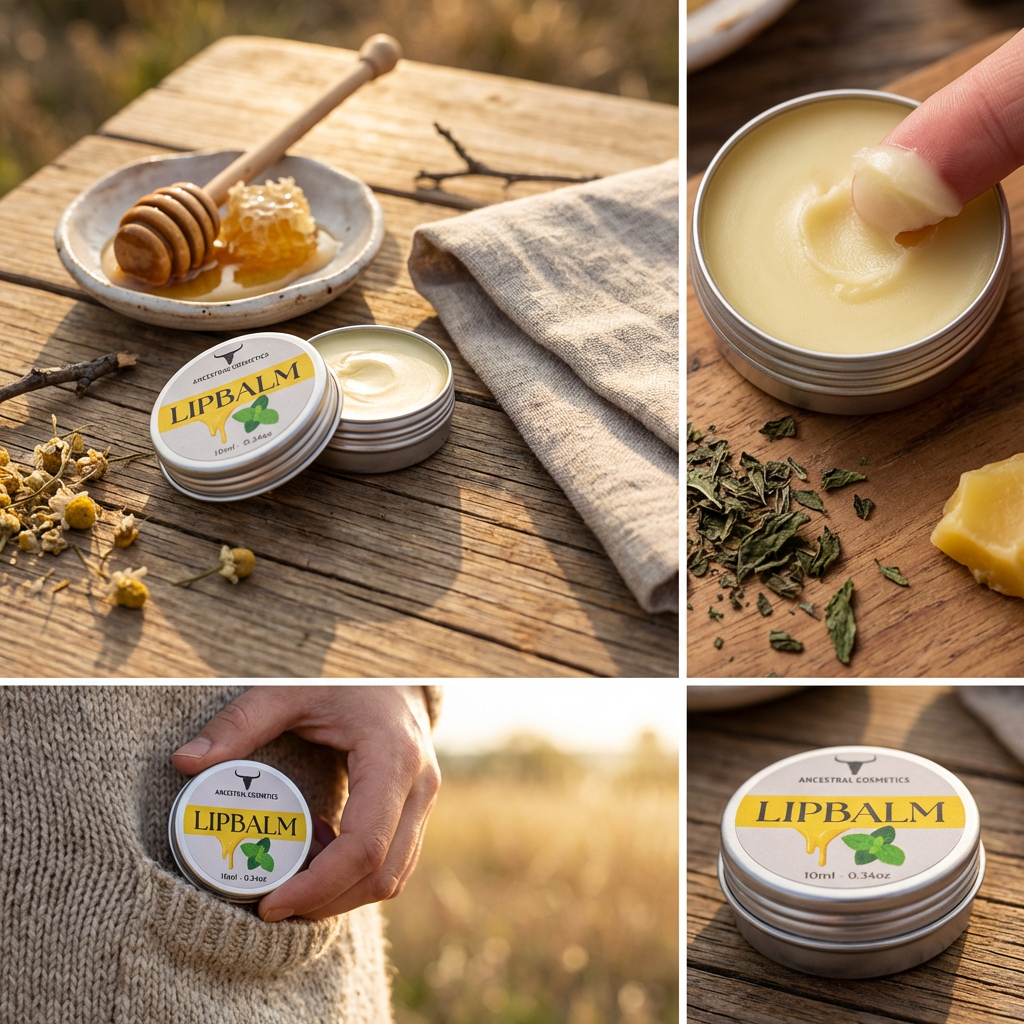 Ancestral Cosmetics Tallow & Honey Lipbalm (Peppermint)