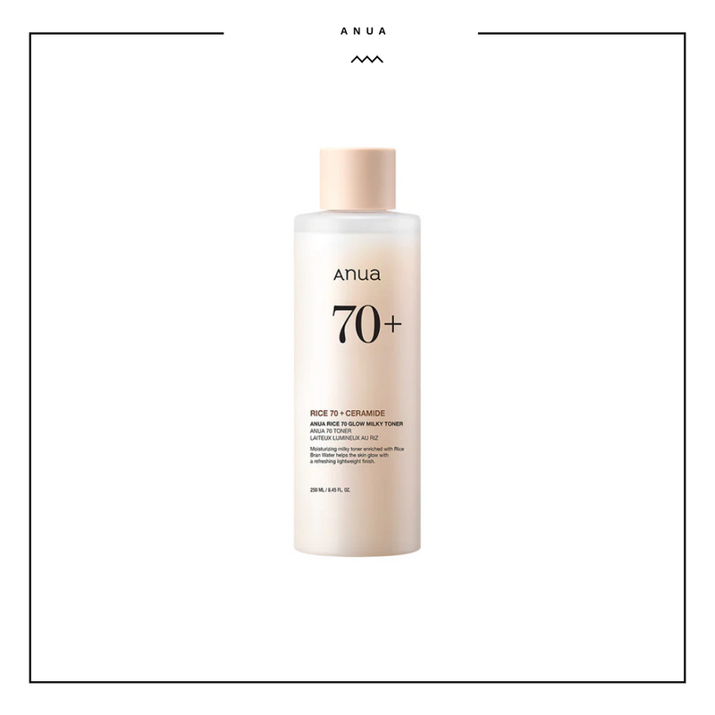 Anua 70+ Rice 70 + Ceramide Glow Milky Toner 250ml