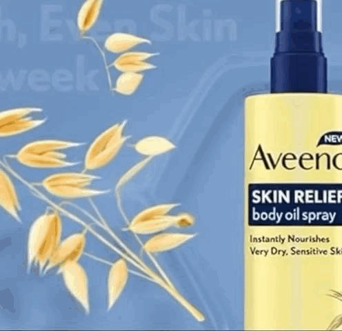 Aveeno Skin Relief Body Oil Spray, With Oat Oil & Jojoba Oil, Suitable For Sensitive Skin, Instantly Nourishes Very Dry, Sensitive Skin, Suitable for a Massage, 200ml