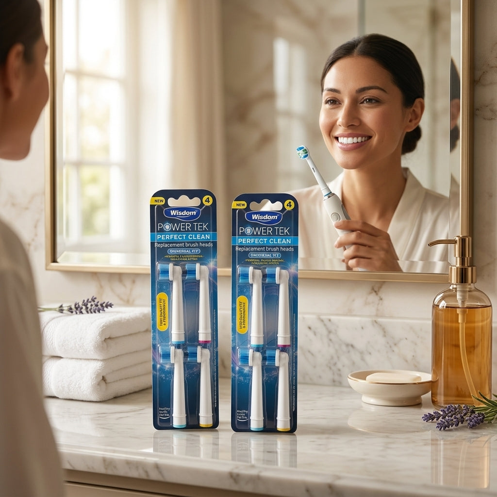Wisdom Power tech Whitening Replacement brush Heads