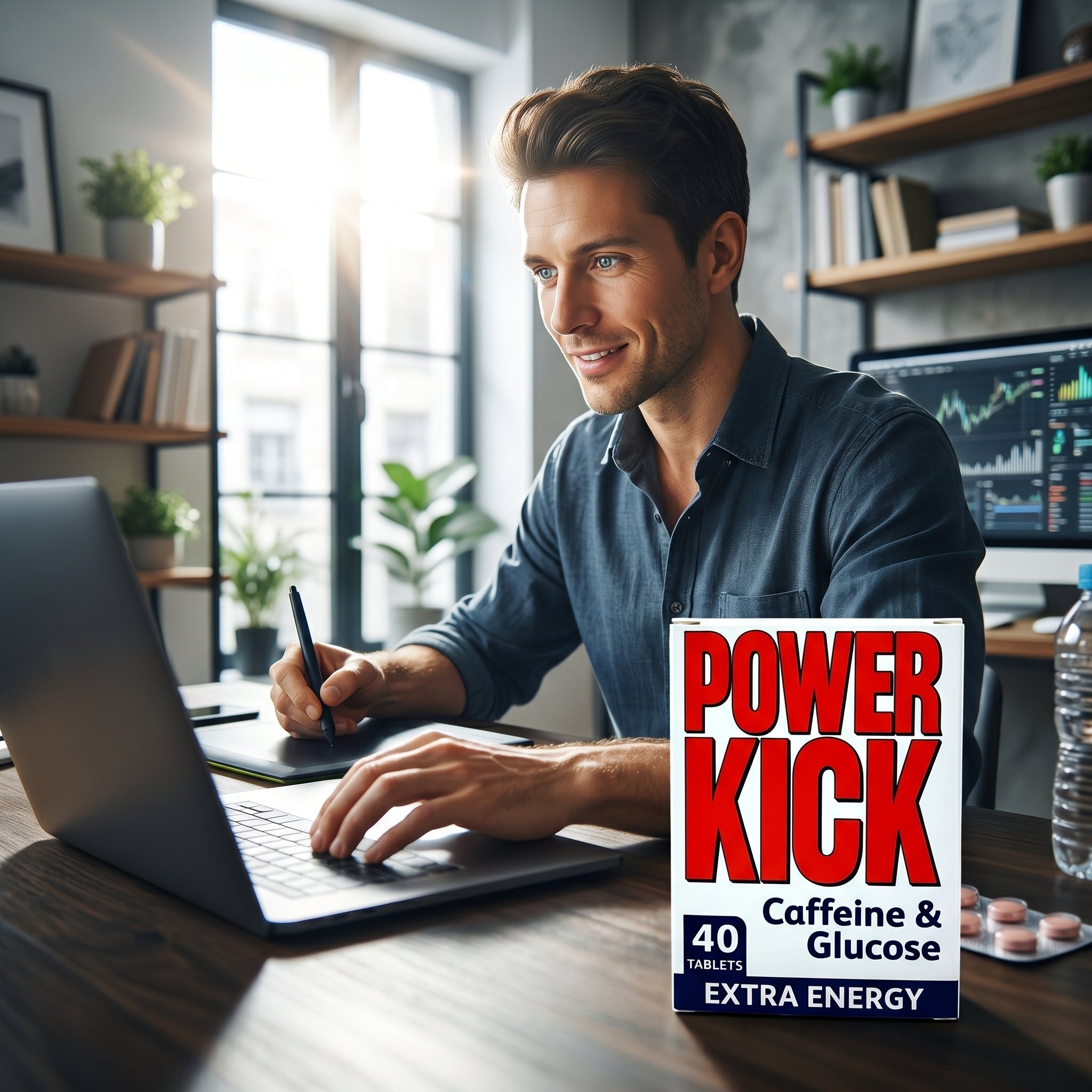 Power Kick Caffeine & Glucose Tablets 40 Tablets